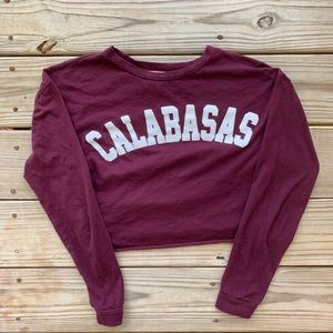 Super cute long sleeve crop top